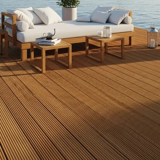 Доска террасная лиственница вельвет 45*120*5000, сорт Э (0,6м2)